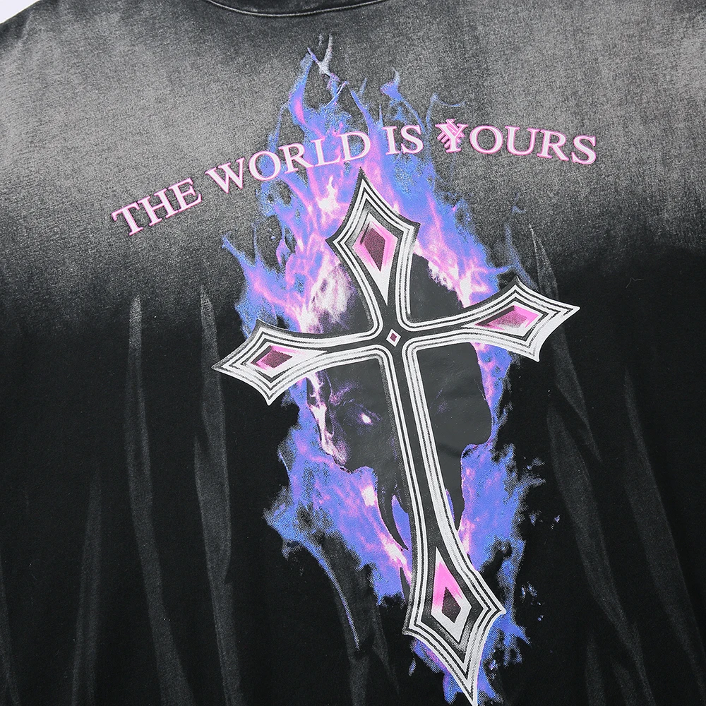 

Satan Plus Size Summer Tops Gothic Summer Clothes for Women Satanic Goth Shirt Women Black Tshirt Oversized Streetwear Tops Tee