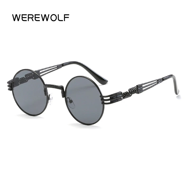 Круглые Солнцезащитные очки в стиле ретро стимпанк с защитой UV400 солнцезащитные