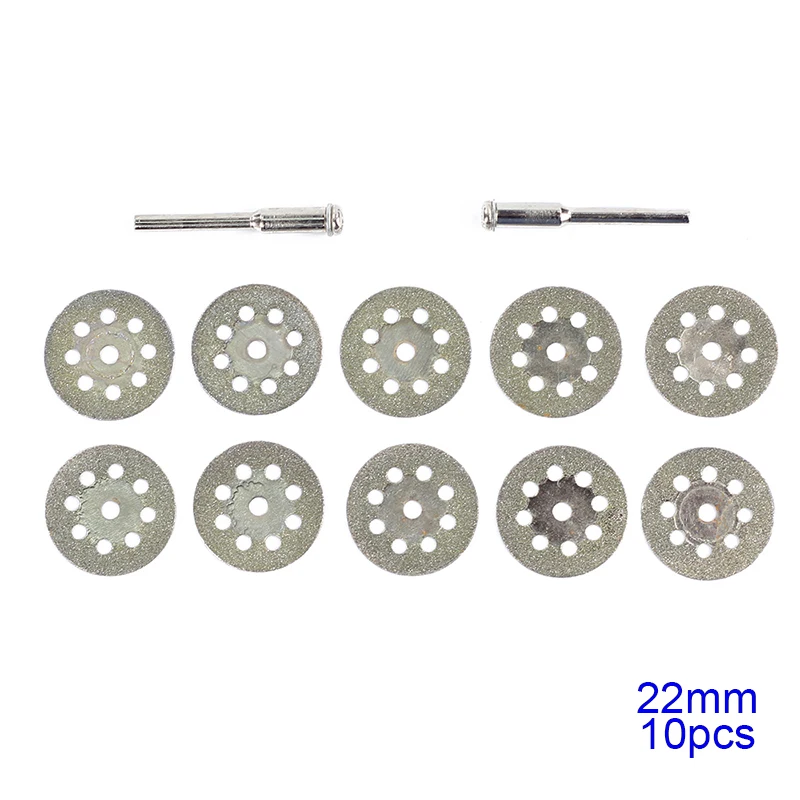 

10x 3mm Shank Handle Diamond Cutting Disc Wheel Blade Accessory For Rotary Tool