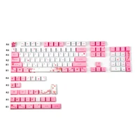 132keys oem pbt cherry blossoms keycaps full set mechanical keyboard keycaps pbt dye sublimation keycap