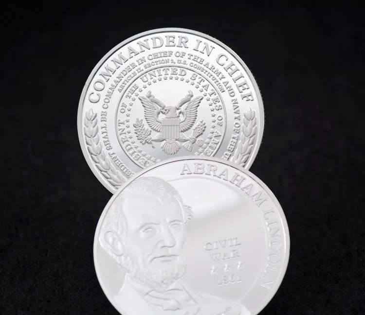 Нам Авраам гражданская война 1861 сувенирные монеты цвет серебристый Золотой