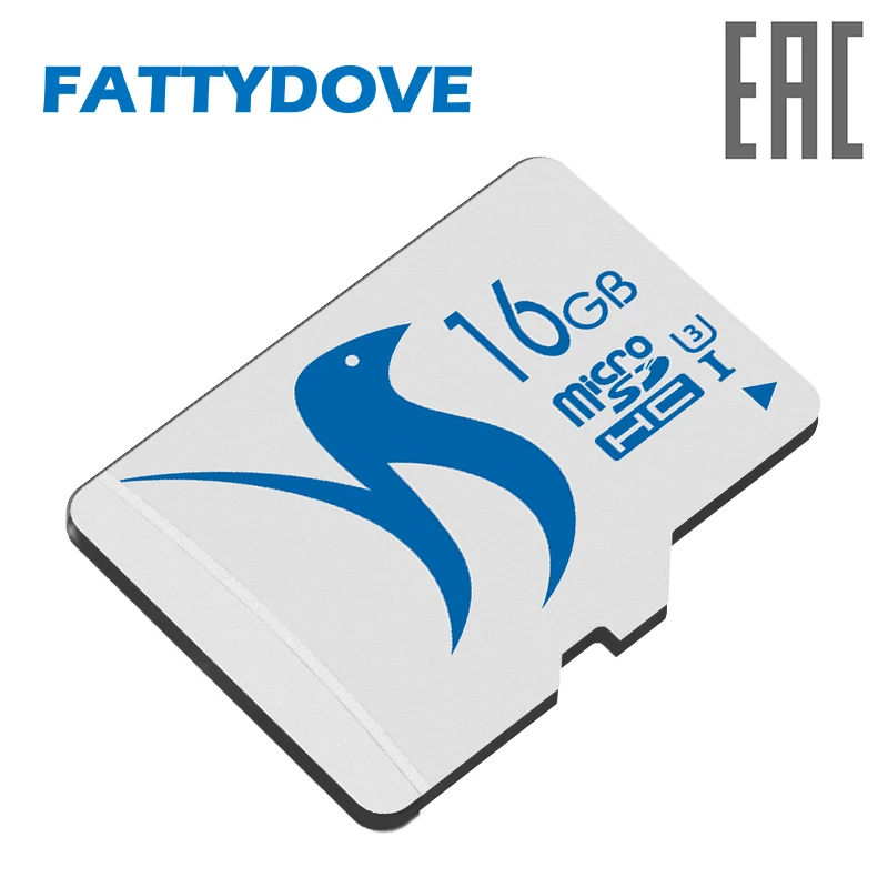 FATTYDOVE Micro SD Card 16GB Class 10 Memory U3 для диктофона и MP3 плеера с адаптером|Карты памяти| |