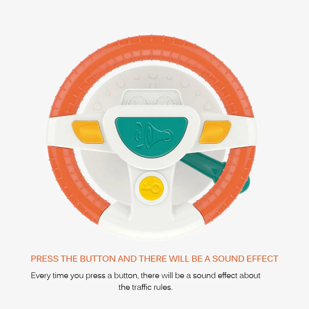 

Children's Passenger Seat Simulation Steering Wheel Toy With Light Music Early Education Toys Educational Driving Car Simulator