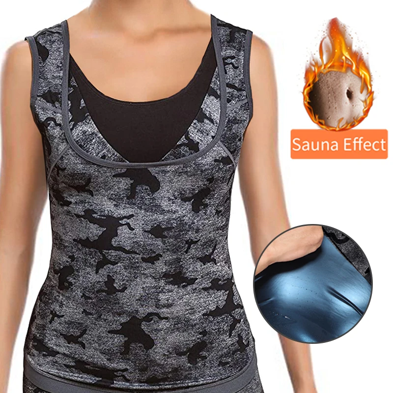 

Women Body Shaper Sweat Sauna Tank Tops Polymer Slimming Vest Weight Loss Fitness Shapewear Waist Trainer Gym Workout Suit Man