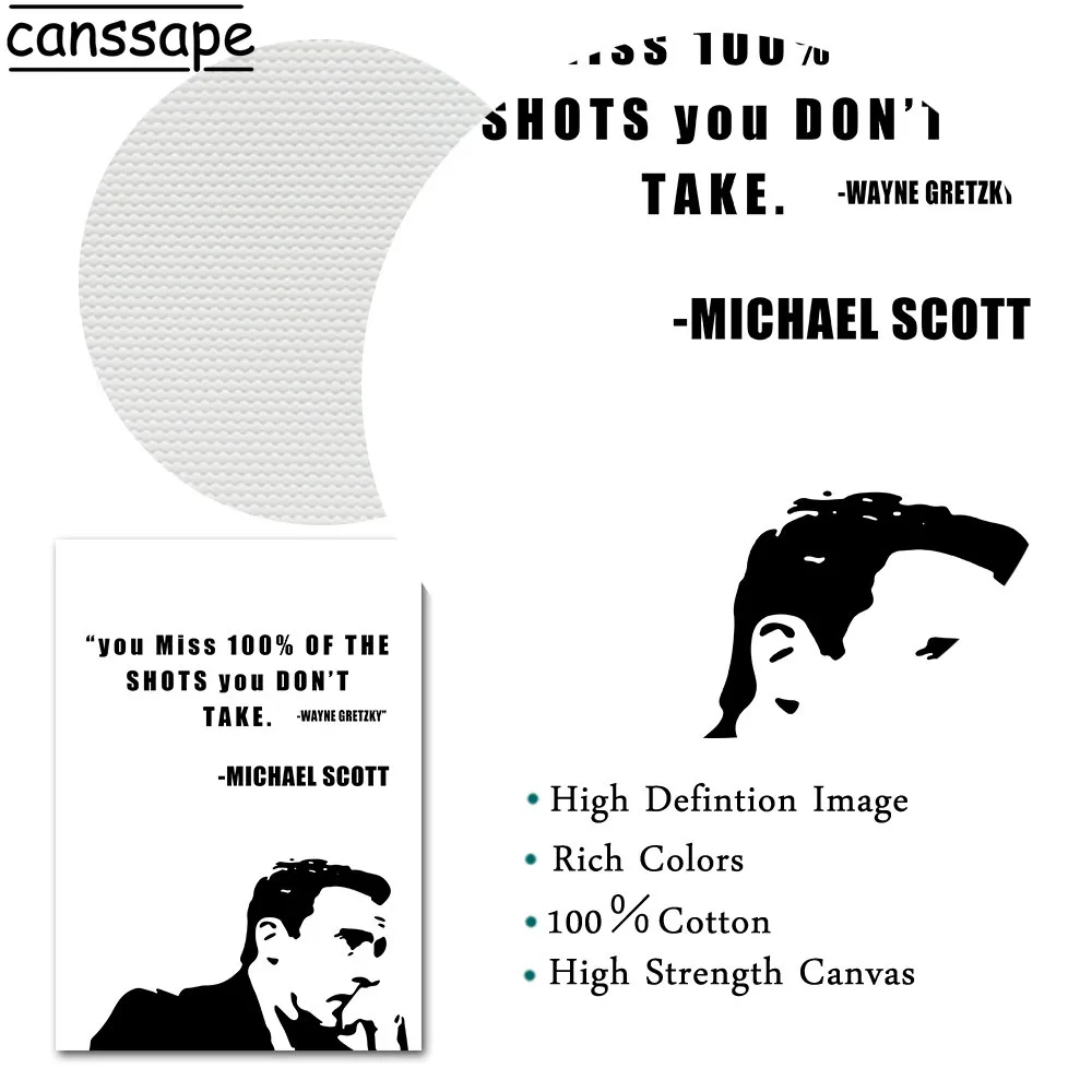 Офис ТВ-шоу художественный холст постер картина минималистский с Майклом