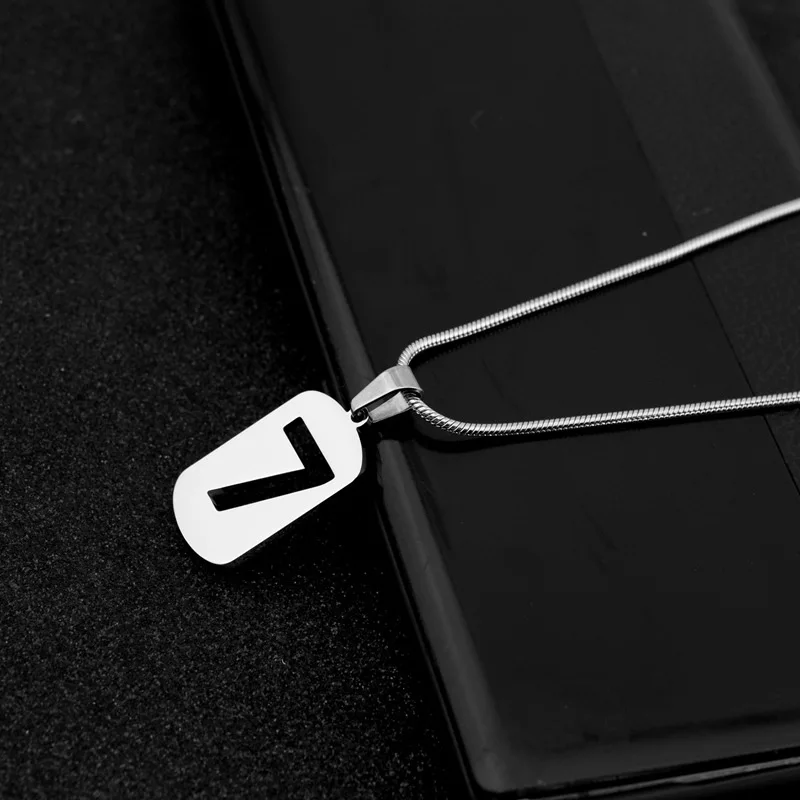 Ожерелье WOWTIGER унисекс из нержавеющей стали в стиле панк готика с надписью 7 |