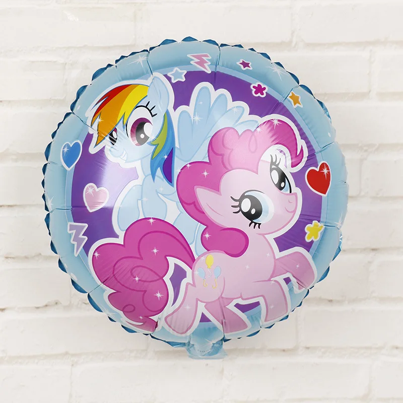 1 шт. 18 дюймов мультяшная лошадь пони воздушный шар из фольги для детей украшение