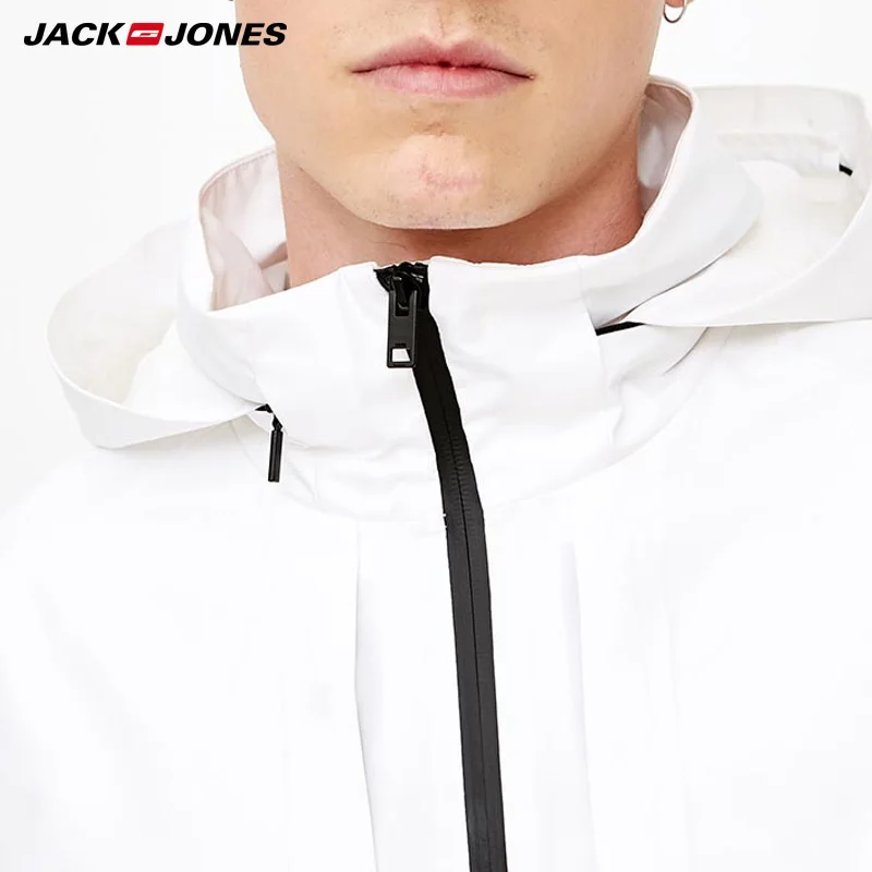 Весеннее Мужское пальто с капюшоном Jack Jones повседневное длинными рукавами