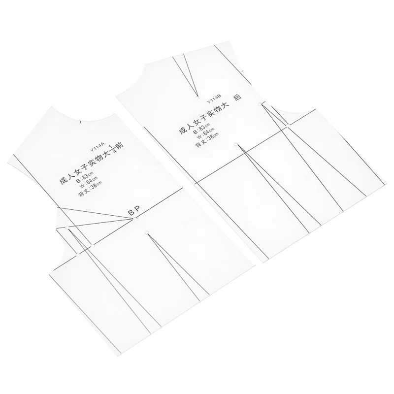 2 шт. прозрачные линейки для дизайна женской одежды|Швейные инструменты и