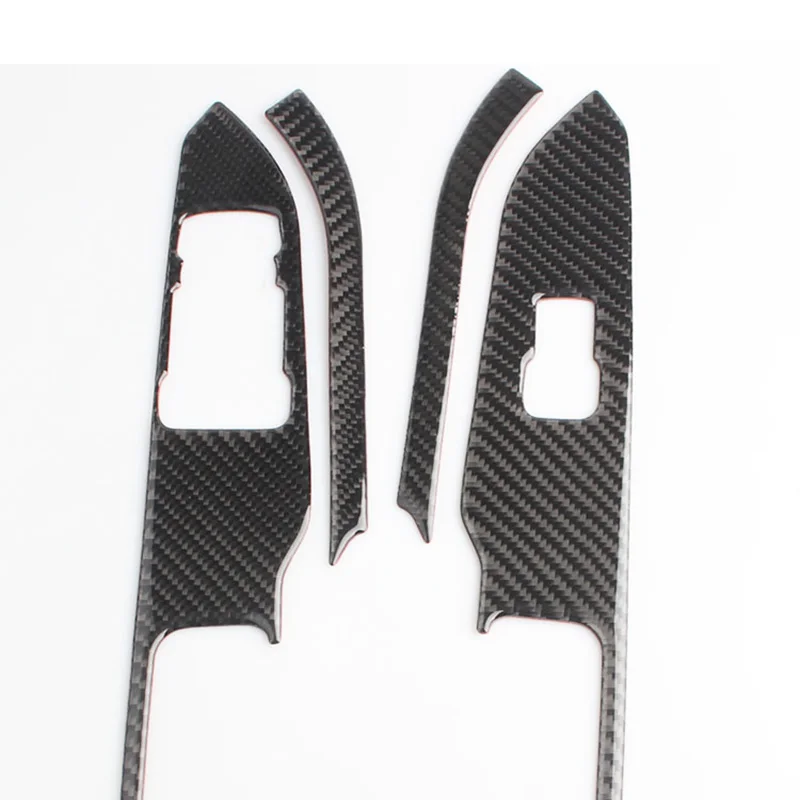 Настоящее углеродное волокно переключатель окна Кнопка рамка накладная панель