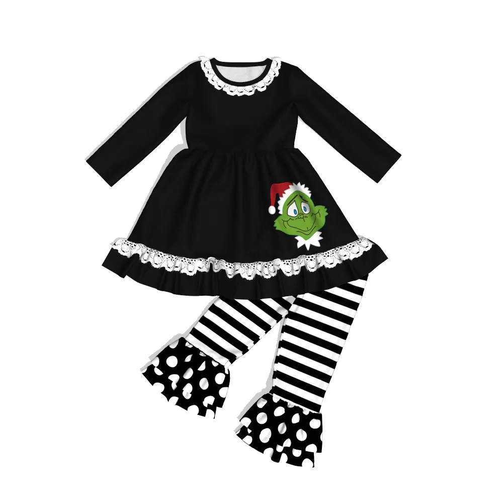 CONICE NINI брендовая Рождественская одежда для маленьких девочек штаны в полоску топ