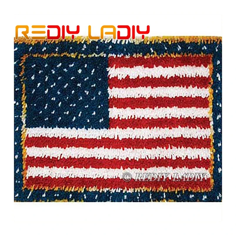 Набор крючков с защелкой ковер американским флагом вязаный крючком 100% акриловая