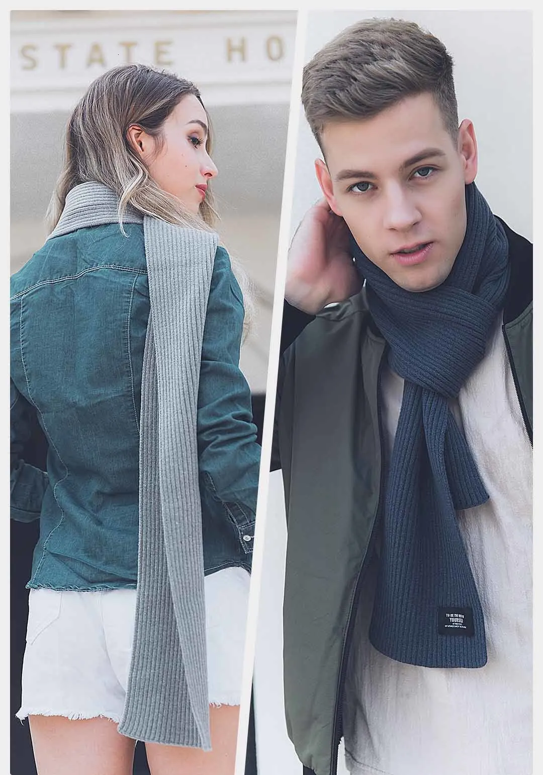 Xiaomi Fashion Warm Cashmere Knitting Scarf Stylish Warm Comfortable Anti Pilling Core Yarn Material Elastic Crisp Xiomi Scarf