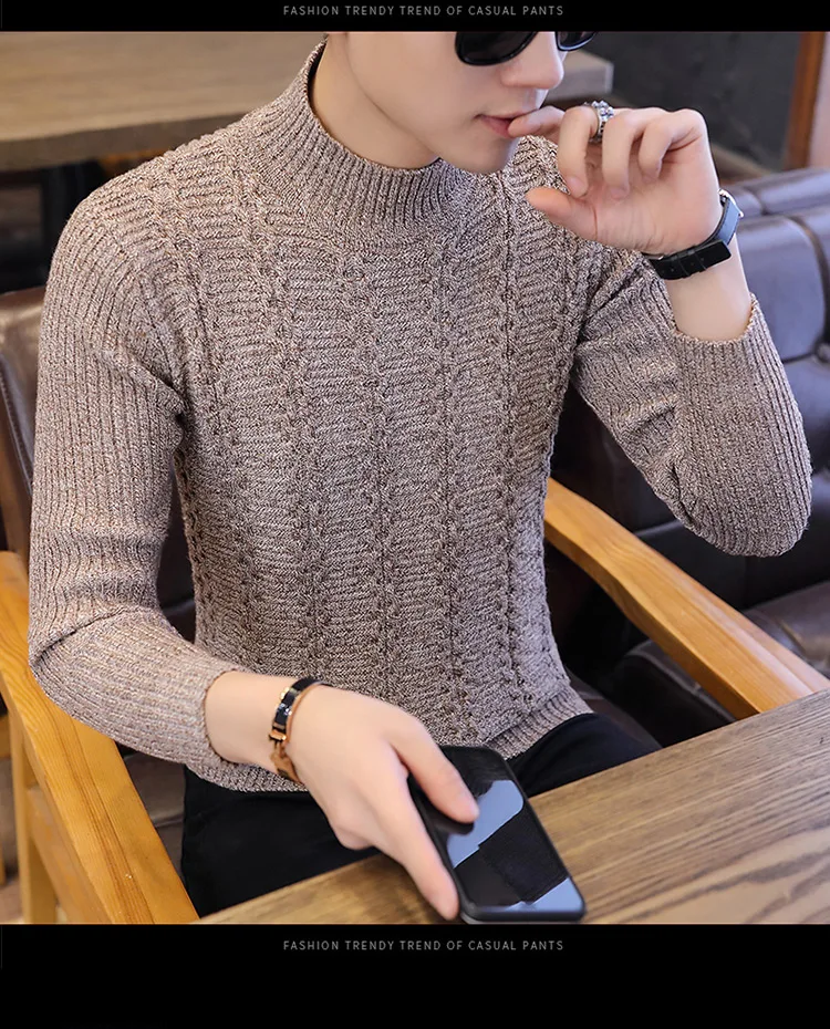 Мужской сексуальный обтягивающий лонгслив осенний однотонный вязаный пуловер тонкие свитера с круглым вырезом облегающий свитер пуловеры плюс размер 2XL