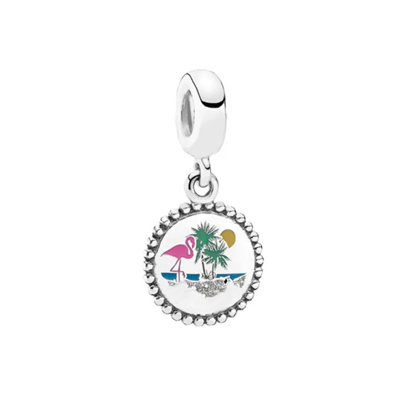 Женское ожерелье из серебра 925 пробы с подвеской в виде фламинго | Украшения и