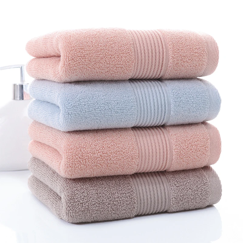 

[2Pcs] High Quality Cotton Towel Adult Bathing Water Absorbent Soft Fabric Female Clean Fiber Male Family Travel