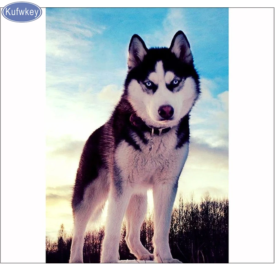 Распродажа алмазной вышивки Husky картина с кристаллами 5D Вышивка мозаика наклейки
