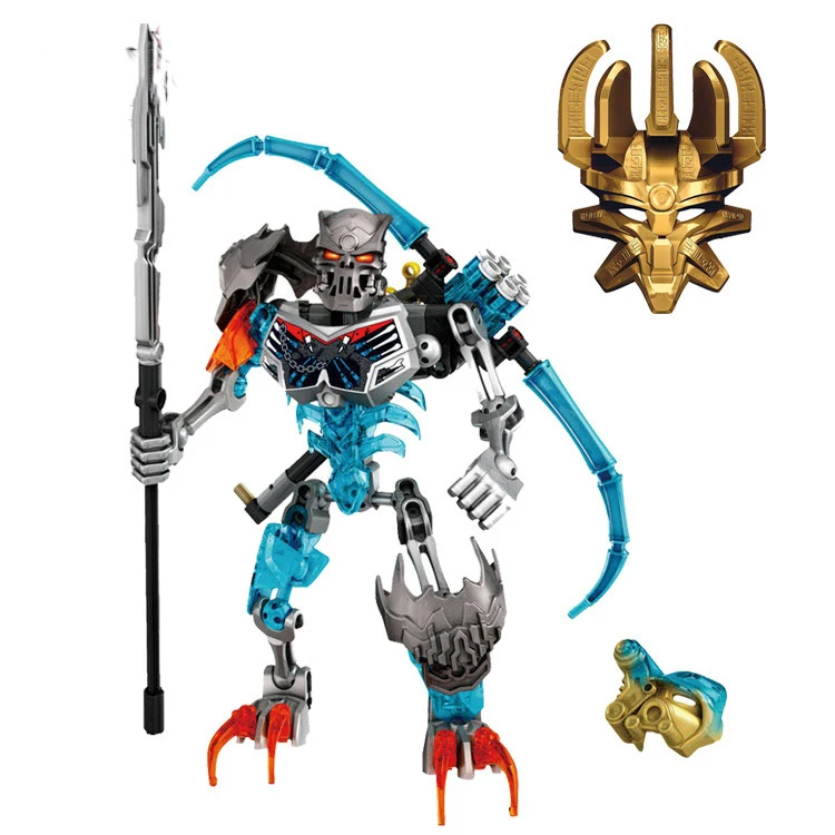 XSZ 710 1 череп воин BionicleMask светильник строительные блоки игрушки совместимы с