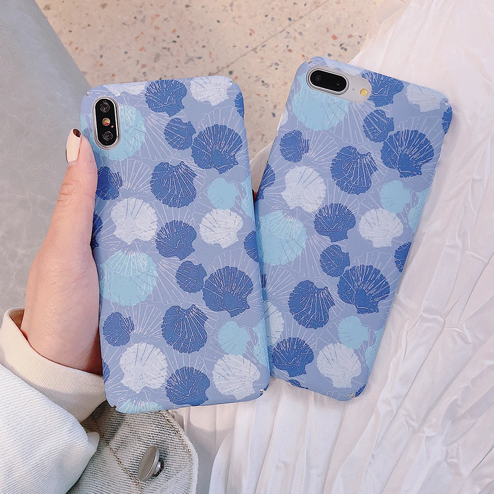 Чехол LOVECOM с синей акварелью для iPhone XR XS Max Матовый Жесткий чехол из поликарбоната