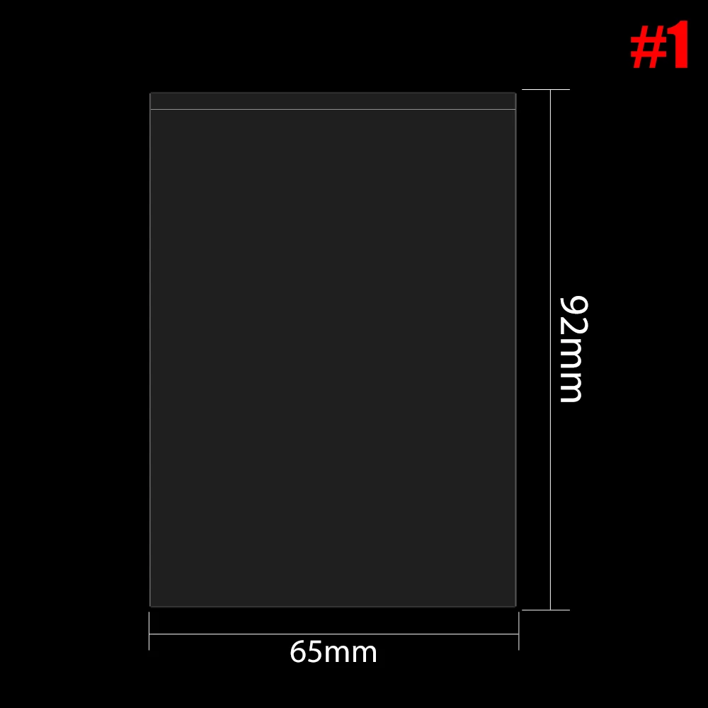 100 шт./пакет пк материал прозрачный незапечатанный защитный чехол для карт