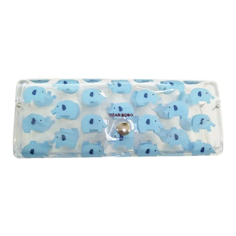 

Cartoon Cute Travel Women Transparent PVC Eye Glasses Bag Case Protection Carry Box LX9F