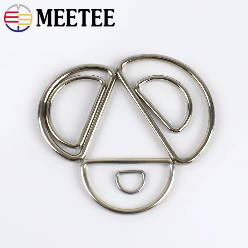 Металлические пряжки Meetee 10/20 шт. 10/50 мм кольца O D Dee ремень ошейник для домашних