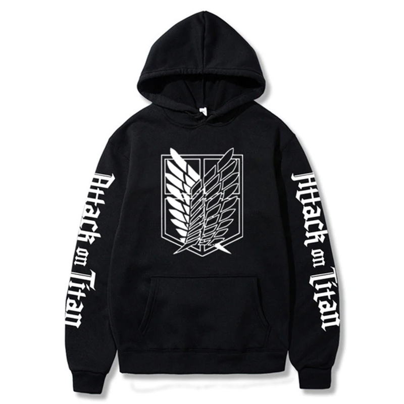 

Attack on Titan Hoodie Fashion Pullovers Casaul Tops Japanese Anime Graphic Hoodies Men Attack on Titan Harajuku Sweatshirt Male