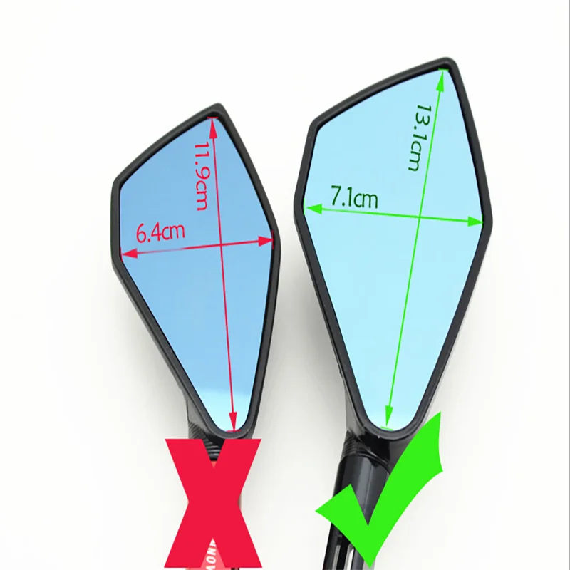 

1 pair of CNC motorcycle rearview mirror blue glass general type enlarged mirror suitable for Yamaha mirror