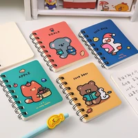 korean coil notebook cartoon animal portable diary cute stationery journal students roll over their pocket kawaii office simple