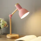 Скандинавская деревянная железная настольная лампа, светодиодный складной прикроватный светильник для чтения, гостиной, спальни, Современный домашний декор, ночник для кровати, освещение