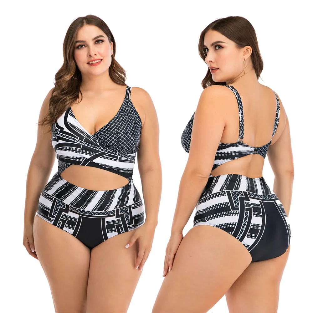 

Women High Waist Bikinis set Swimsuit Plus size Swimwear Large Big Plussize New Swimming Suits Beachwear Wear For Female
