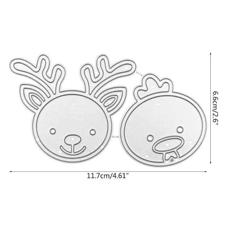 

Elk Head Metal Cutting Dies Stencil Scrapbooking DIY Album Stamp Paper Embossing 95AA