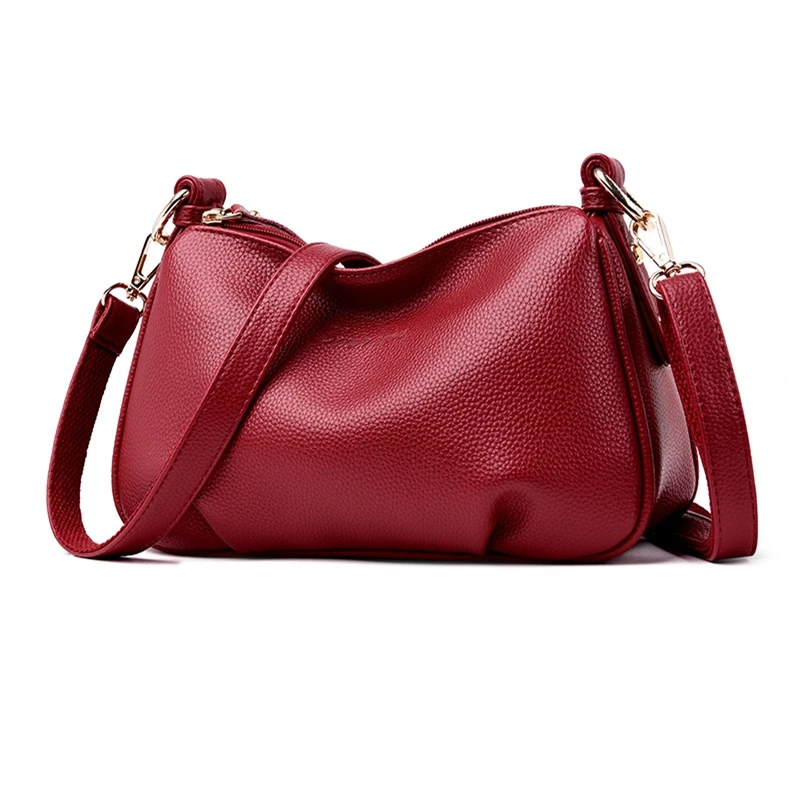 Роскошные кожаные дамские сумочки на плечо тоут Модный повседневный клатч для