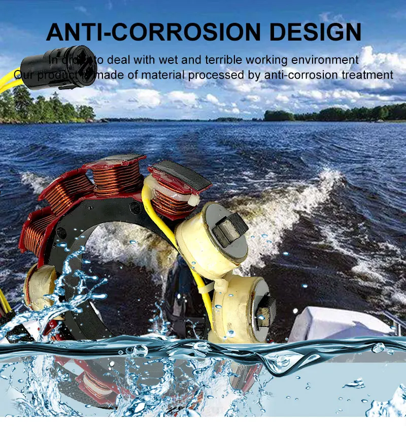 JETUNIT подвесной узел статора для Johnson Evinrude 6 цилиндров 150& 175 hp 35amp 173-4981 584109 584981 76375