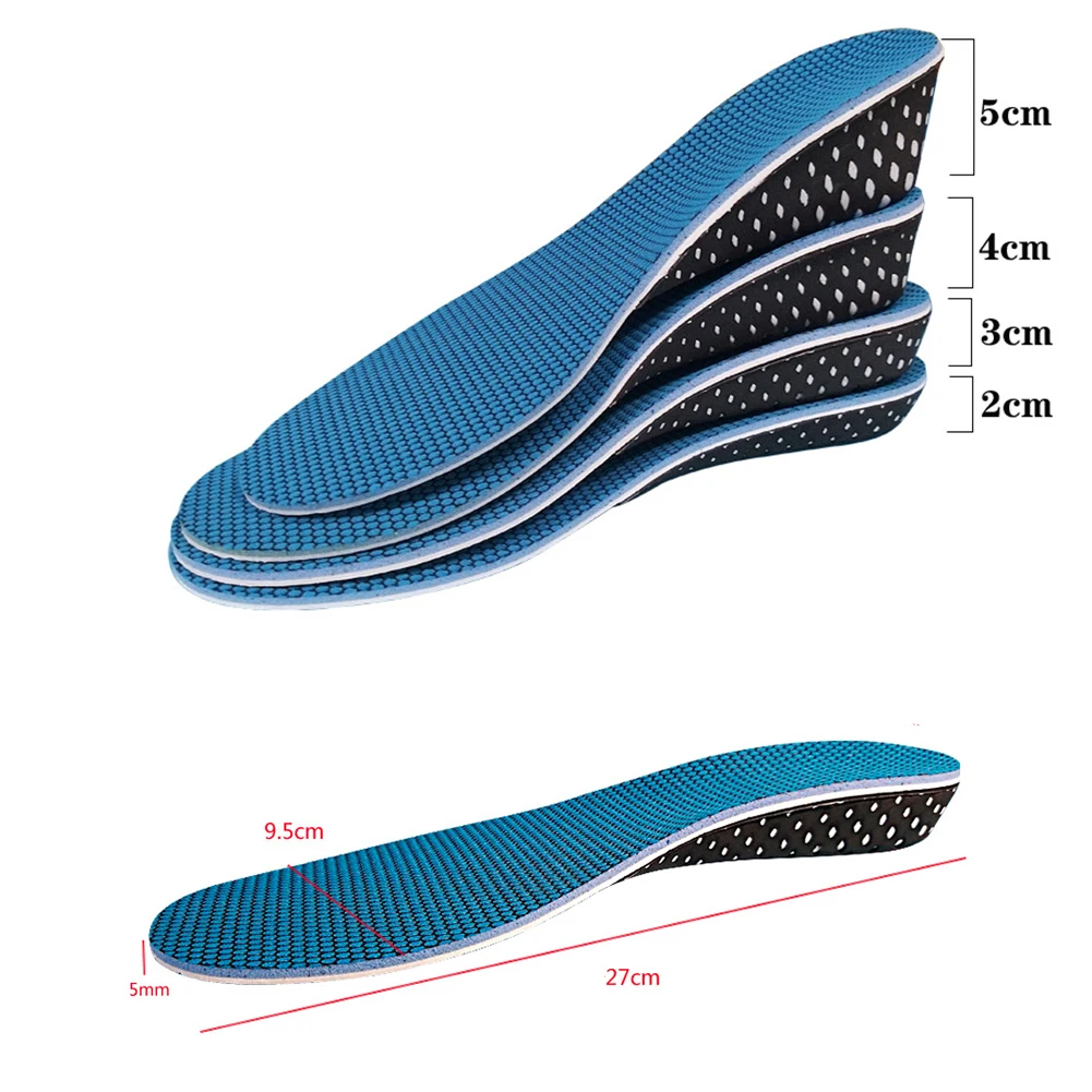 

Sport Soft Height Increase Cushion Unisex Foot Care Support Insole Inserts Clipping Memory Foam Shock Absorption Non Slip