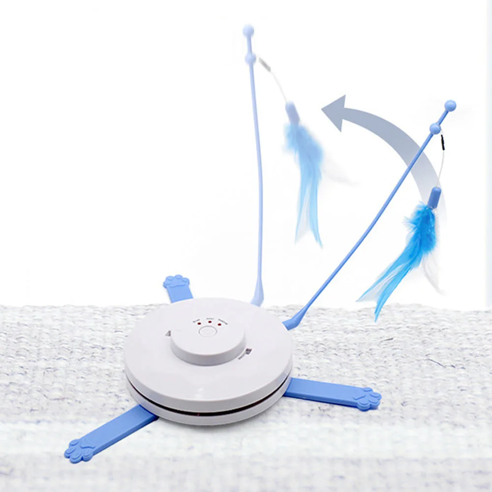 Игрушка для кошек 2 в 1 подстилка из ткани движущаяся мышь перо mascotas игрушка