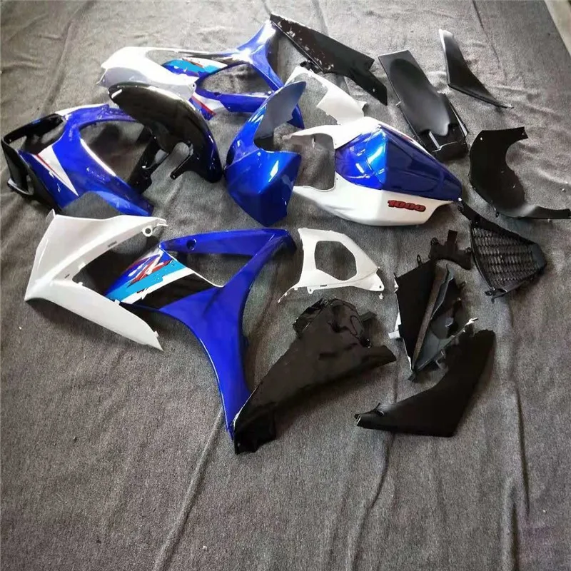 Синий набор корпусных деталей для мотоцикла Обтекатели gsx-r1000 2007 2008 GSXR 1000 07-08 K7 для Suzuki Обтекатели Черный/белый