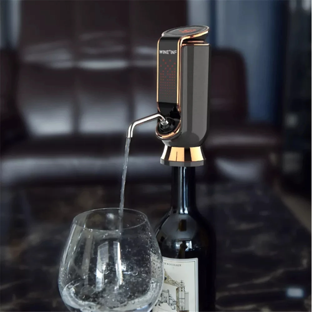 USB Charge Electric Whiskey Decanter 10 Days Vacuum Fresh-keeping Wine Pourer Pouring Tools Auto Quick Red Aerator | Дом и сад