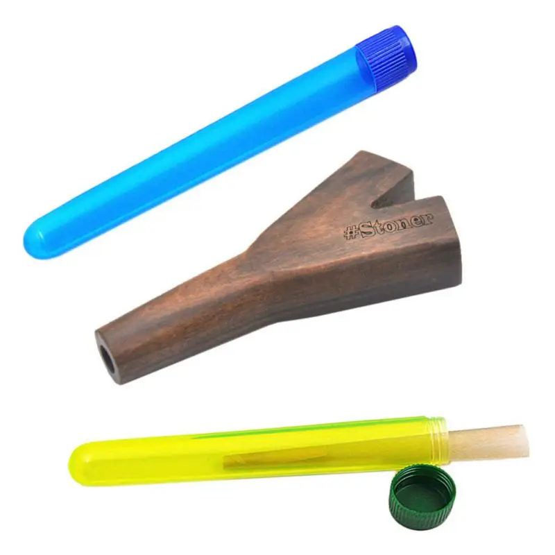 

Grinder Weed Smoking Pipes Double Barrel Wooden Cig Holder Joint Cigarette Rolling Cone King Paper Palm Tobacco Pipes Smoke