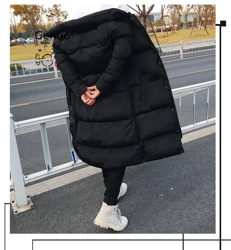 Mens Winter Casual Long Down Jackets Coat Man High Quality Casual Fashion Pike Jacket  4Xl Men Thick Windbreaker Jacket