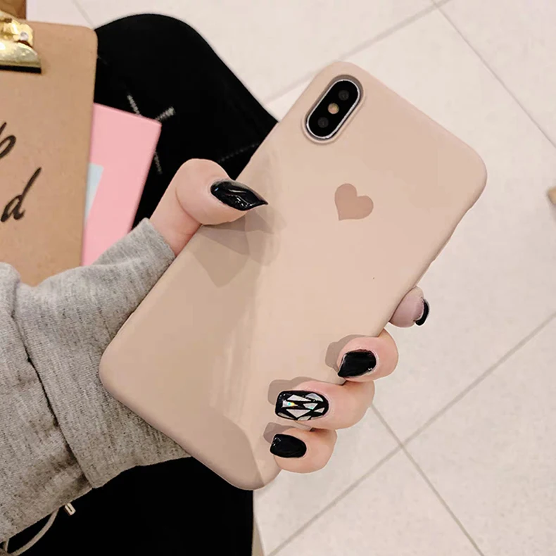 Для iphone 7 8X11 Pro Max чехол для iphone 6 S 6s XS чехол для Max XR для iphone 7 8 Plus чехол мягкий милый розовый чехол с сердцем для девочек