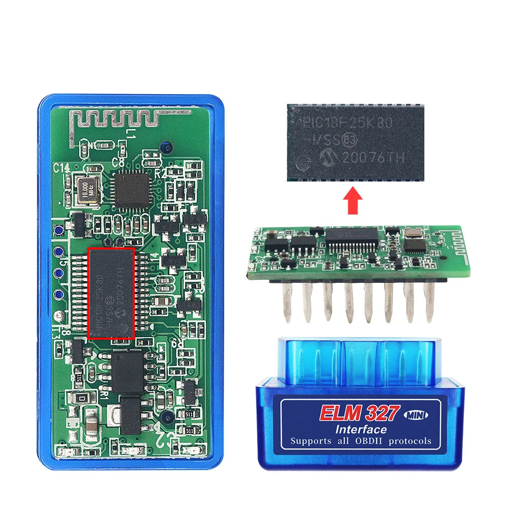 Сканер OBD2 ELM327 V1.5 двойной PIC18F25K80 Bluetooth-совместимый obd 2 версии 1 5 считыватель кодов
