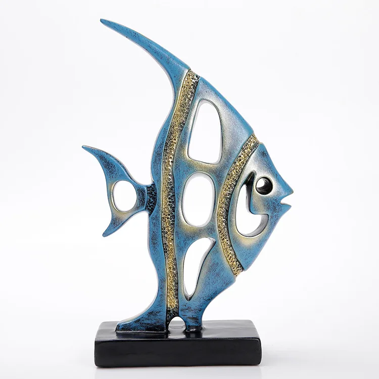 

European resin crafts fish ornaments hotel bedroom living room decorations display wine cabinet decoration home decoration gift