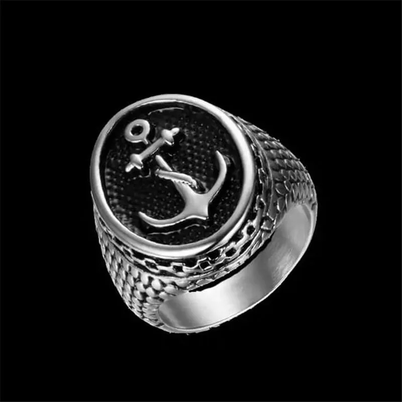 Якорное кольцо из нержавеющей стали 316L мужское байкерское стильное модное