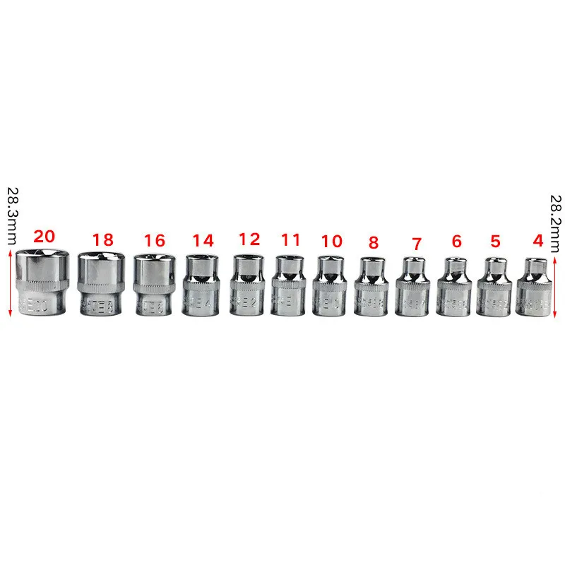 

Spot 34-Piece Pressure Batch Sleeve Set/Chrome-Vanadium Steel/Inch/Sleeve Bit/Mechanical Repair Auto Repair Professional