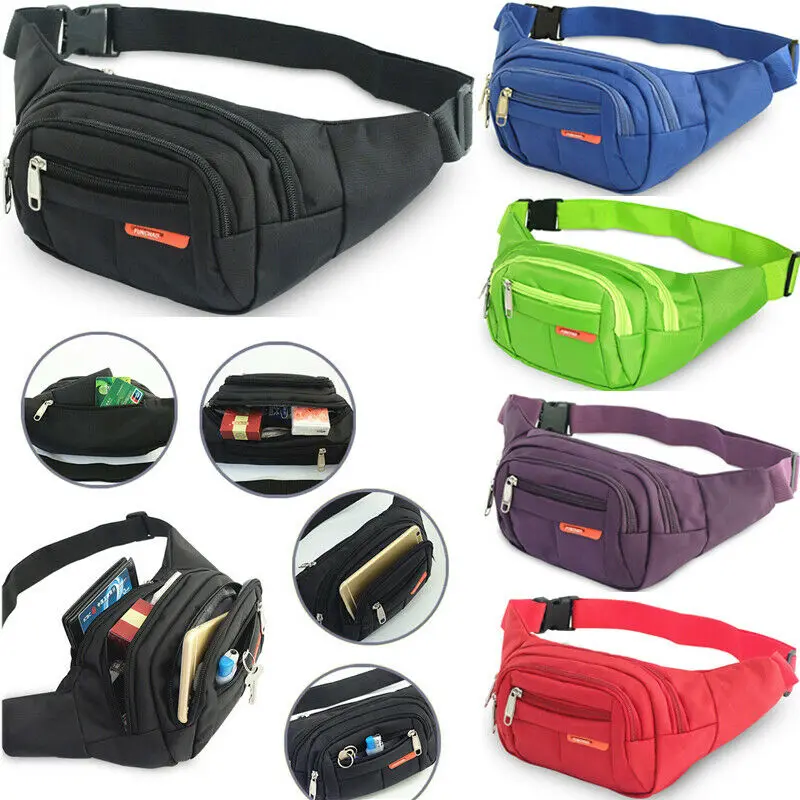 

Waterproof Waist Belt Bag Running Jogging Outdoor Pocket Fanny Pack Bum Gym Bag