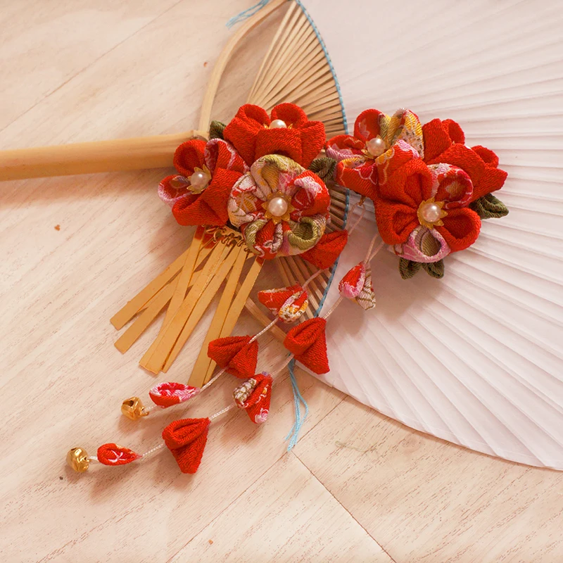 Кимоно Yukata банный халат Hanfu фото аксессуары для волос заколка косплей ручная