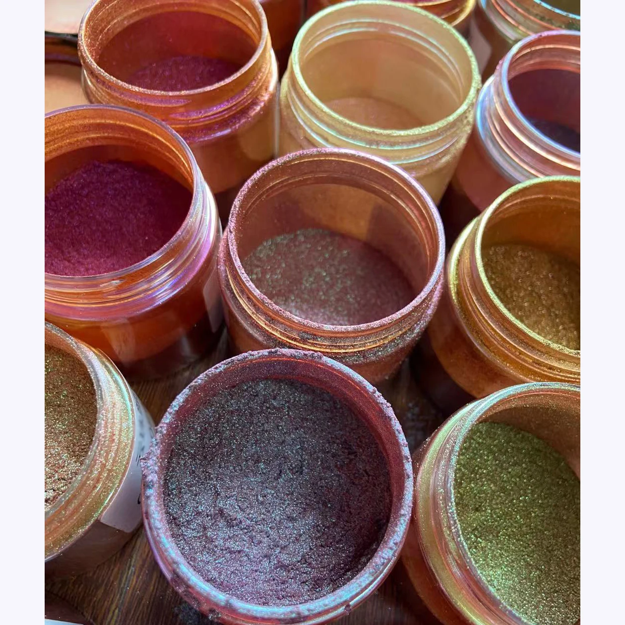 Пудра хамелеон из серии железных цветов переключатель для эпоксидной смолы