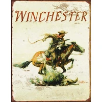 winchester arms tin metal sign horse and cowboy metal tin sign 20x30cm 8x12inch or 30x40cm 12x16inch
