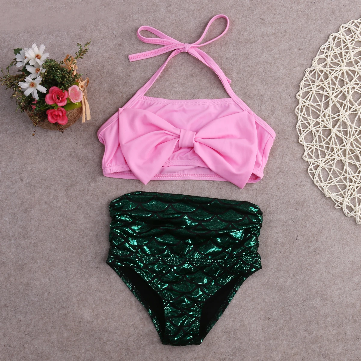 Детский комплект бикини с юбкой-годе для девочек | Спорт и развлечения